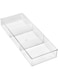 BPA&reg; 3 Section Small Easy Clean Clear Plastic Resin Drawer Organizer
