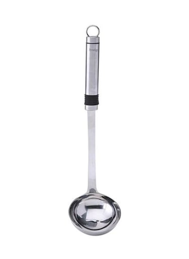 Eco Soup Ladle With Rubber Grip Silver