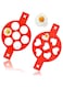 Khazna Pancake Mold Maker, Silicone Non-Stick Egg Ring, Baking Round and Heart-shape Omelette Mold 2 Pack
