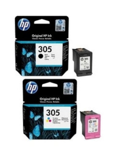 2 Piece Original 305 Black And Tri Color Ink Cartridge Set Black/Tri-Color