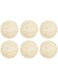DII Woven Paper Tabletop Collection Holiday or Event D&eacute;cor, Reversible Round Placemat Set, 15" Dia, Gold, 6, Piece