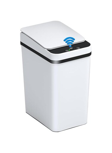 ANTOLE Automatic Trash Can,12L Touchless Bathroom Garbage Can with Lid Motion Sensor,Waterproof Trash Bin,Slim Waterproof Trash Bin Wastebasket for Bedroom, Bathroom,Office,Living Room (White)