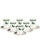 Harmony Green Butterfly Cup and Saucer Set - 12 Pieces