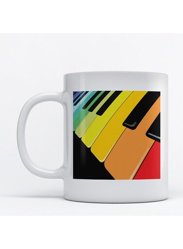 Piano Printed Coffee Mug White