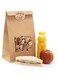 NPLUX 50Pcs Brown Bakery Bags with Window Kraft Paper Bags with 50Pcs Handmade Stickers for Storing Cookie Dried Foods Snack
