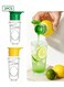 2PCS Screw Top Manual Lemon Squeezer - Portable Citrus Juicer for Lemon/Lime/Orange, Food Grade Lime Squeezer BPA-Free, Easy to Clean and Carry, Ideal for Cooking, BBQ(Yellow/Green)