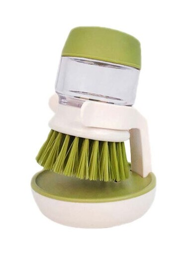 Liquid Soap Dispensing Brush Green 6x9x10cm