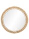 SWTHONY 18 Inch Boho Round Hanging Wall Mirror Decorative Rattan Circle Wall Mounted Mirror for Farmhouse, Living Room, Bedroom, Bathroom