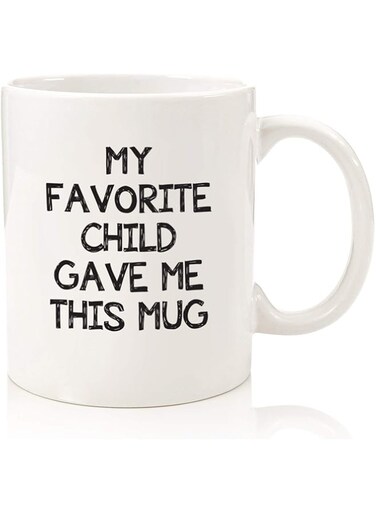Wittsy Glassware and Gifts My Favorite Child Gave Me This Funny Coffee Mug - Best Mom &amp; Dad - for Dad from Daughter, Son, Kids - Novelty Birthday Present Idea for Parents - Fun Gag Cup for Men, Women