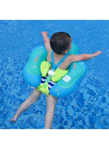ECVV Inflatable Baby Swimming Float Ring with Safety Support Bottom Toddler Pool Float Swimming Pool Accessories for Age of 3-10 Months