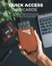 VULKIT Minimalist Slim Wallet for Men Pop Up Card Holder RFID Blocking for with Money Pocket Cash &amp; Credit Cards Brown