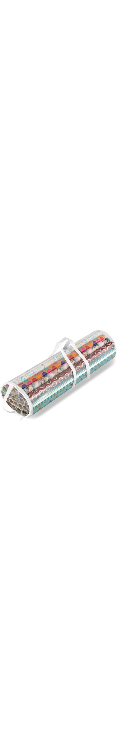 Whitmor Clear Zippered Storage For 25 Rolls Gift Wrap Organizer, Count (Pack Of 1)