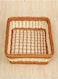 1-Piece Handmade Bamboo Rattan Rectangular Fruit Basket Food Storage Bowls Service Tray Kitchen Organizer 40x30x10cm