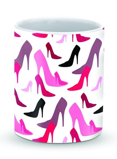 Premium Hot Heels Designer Mug White/Pink/Black 325ml