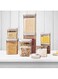 Spark It Home Food Storage Containers One Button Press Opening Pop Design Airtight Leak Proof Stackable Easy Lock Set of 3 Transparent With Grey Lid For Dry and Wet Ingredients (600 ml)