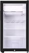 95L Glass Door Refrigerator With Semi Freezer Compartment, Direct Cold with Frost, LED Light and Key Lock, (RB-95HC-JC) Black