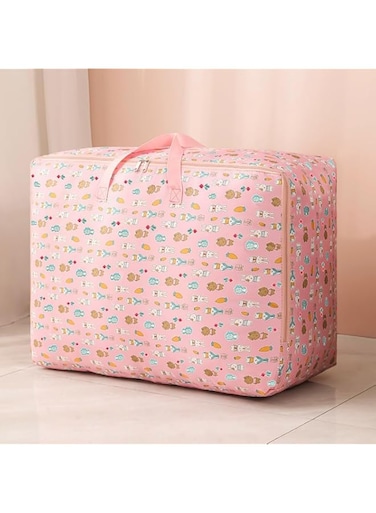 Klmeiday Extra Large Storage Bags, Folding Moving Comforter Blanket Storage Bags Closet Organizers and Storage Containers with Strong Handles&amp;Zippers (Style 3, 60 * 50 * 25CM(75L))