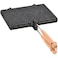Double Sided Non-Stick Grill Pan, Multipurpose Flip Cooking Pan with Wooden Handle

