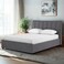 Serenity Springs Upholstered Large Twin Size Bed (140 X 200 CM) Grey Color