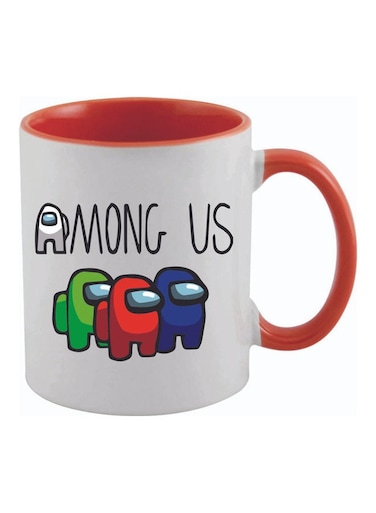 Among Us Printed Ceramic Mug Red/White 325ml