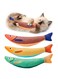 NimbusNote Cat Toys Saury Fish, 3 Pack Catnip Crinkle Sound Toys, Soft and Durable, Interactive Cat Kicker Toys, for Indoor Kitten Exercise 9.4 Inches, for All Breeds