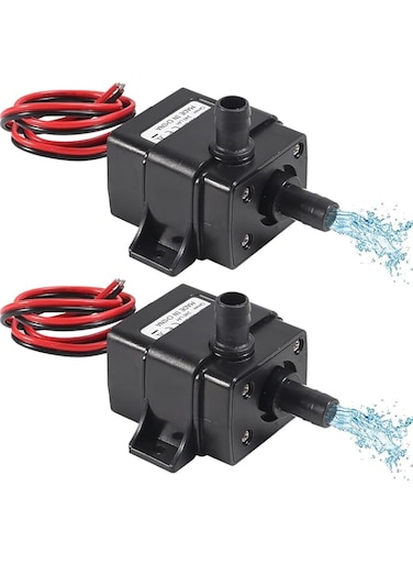 Azonee 2pcs Mini Submersible Water Pump Water Pump DC 12V Small Fountain Pump for Aquarium Fish Tank Fountain Hydroponics Water Feature Indoor Fountains Fish Tank Hydroponics Pond(4.8W 240L/H)