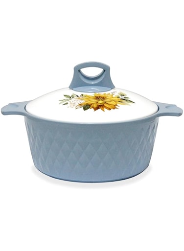 ASIAN Casserole Hotpot, Stainless Steel insulated Hot Pot, Food Warmer, Keeps Food Warm for Hours - Diamond Blue (1500 ML)