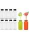 SYOSI Plastic Juice Bottles Empty Clear Containers with Tamper Proof Lids for Juice, Milk, and Other Beverage 8 Oz 10 Pcs