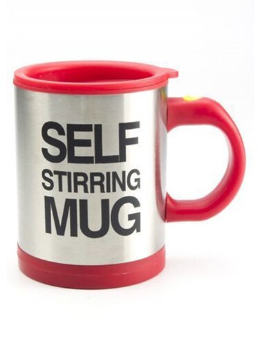 Stirring Mug Silver/Red 400ml