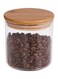 Glass Food Storage Jar Clear/Brown 550ml
