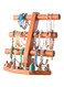 Tazweeq 3 Tier Wooden Bracelet Tower, Bracelet Stand Display Rack with Ring Bracket, Bracelet Watch Necklace Display, Storage Jewellery Rack Display, Brown