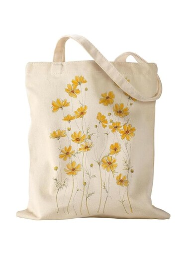 Aputue Canvas Tote Bag, Canvas Bag for Women Gift, Aesthetic Canvas Tote Bag with Pattern, Tote Bags Bulk with High Capacity, Sturdy Cotton Tote Bag for Vacation, Shopping, Grocery