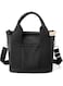 Skycare Canvas Tote Lunch Bag for Women,Small Tote Bag with Zipper Canvas Crossbody lunch Bag Everything Tote Bag with Compartment (Black)