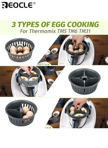 2-in-1 Egg Poacher and Holder Non-Stick PC Material Steamer Insert with Lid Kitchen Gadget Perfect for Poached Steamed Boiled Eggs
