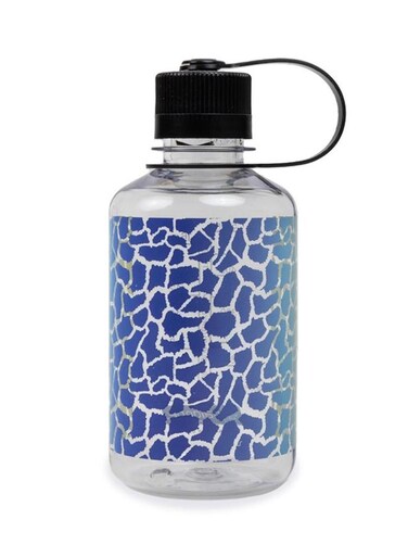 16oz NM Water Bottle, Clear Rainbow Giraffe