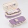 Angoo Macaron Double-layer Retractable Large-capacity Pencil Case Stationery Box - Purple