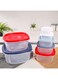 DC3047 Plastic Square Food Storage Container 7-Pieces Set