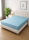 Linen Klub 1-Piece Microfiber Fitted Sheet Striped ,Color: Aqua, Size: Queen (150&Atilde;&mdash;200 cm ),Design Soft Fabric Deep Pocket Elastic Edge Bed Linen