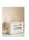 Router Storage Box, Wifi Wireless Router Set-Top Box Shelf STB Optical Modem Cover Rack Cord Socket Board Container Box Multi-Layer Desktop Cable Organiser Box for TV Cabinet (Beige, 2-Layer)