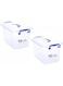 Selecto Besto Plastic Storage Box With Lid 10 LTR Semi Clear 2 Pc Set   For Clothes, Toys, Books, Snacks, Shoes and Grocery Storage Box. (10 LTR)