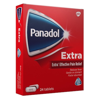 Panadol Extra Tablets For Fever And Pain Relief, Pack of 24&rsquo;s