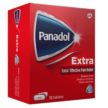 Panadol Extra Tablets For Fever And Pain Relief, Pack of 72&rsquo;s