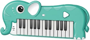 LI JIA Elephant Electronic Keyboard for Toddlers - 25 Key Piano Toy with 25 Demo Songs, Music &amp; Play Modes, and Soft Flashing Lights - Educational Musical Instrument Gift for Boys &amp; Girls Ages 3+