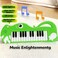 LI JIA Dinosaur Electronic Keyboard for Toddlers - 25 Key Piano Toy with 25 Demo Songs, Music &amp; Play Modes, and Soft Flashing Lights - Educational Musical Instrument Gift for Boys &amp; Girls Ages 3+