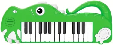 LI JIA Dinosaur Electronic Keyboard for Toddlers - 25 Key Piano Toy with 25 Demo Songs, Music &amp; Play Modes, and Soft Flashing Lights - Educational Musical Instrument Gift for Boys &amp; Girls Ages 3+