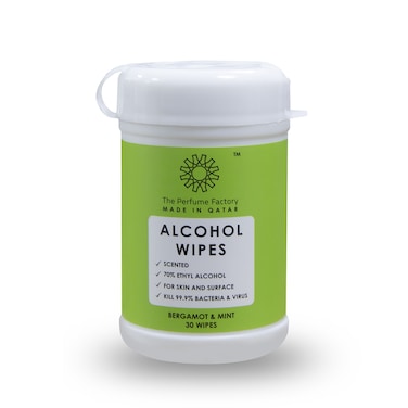The Perfume Factory - BERGAMOT AND MINT WIPES - 30 Pcs