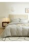Home Single Size 4 Pieces Bedding Set Washable Cotton Light Grey 160x210cm.