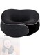Neck Pillow Memory Foam Travel Neck Pillow with Washable Cover Portable Travel Neck Pillow for Traveling Car Home Office Pain Relief Sleeping Neck Pillows (U-shaped Pillow Black)