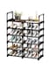 6-Tiers Shoe Rack Shoe Organizer Shelf Adjustable Stainless Steel Shoe Stand, Durable Large Free Standing Shoe Rack for Home Doorway Hallway