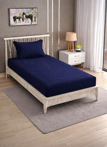Premium Single Size Flat Bedsheet with 1 Matching Pillowcase &acirc;&euro;&ldquo; Luxury Soft Microfiber Bedding &acirc;&euro;&ldquo; Generous 150x240 cm &acirc;&euro;&ldquo; Breathable, Fade-Resistant &amp; Easy-Care Fabric
